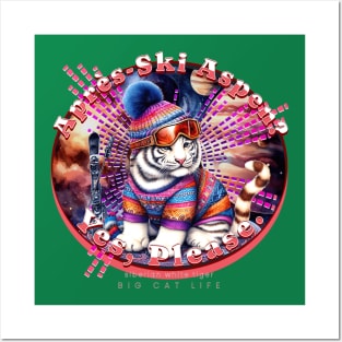 Apres-Ski Aspen Cosmic Beanie White Tiger 74T Posters and Art